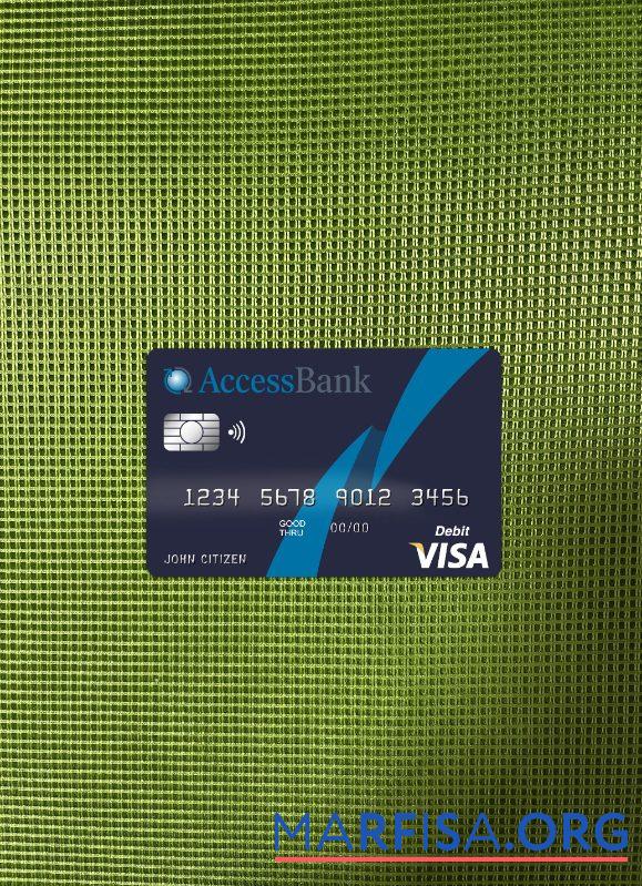 Downloadable Azerbaijan Access bank visa card photolook front sample